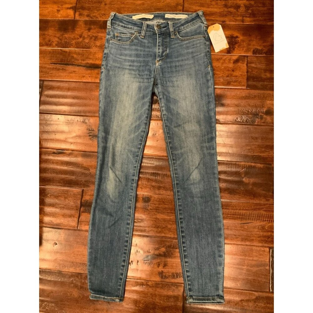 Pilcro and the Letterpress Medium Wash High-Rise Denim Legging Blue Jeans Sz 26